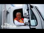 Donald Trump stages garbage truck stunt in bid to turn tables over Puerto Rico backlash