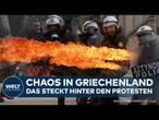 GRIECHENLAND: Chaos in Athen! Demonstranten und Polizei liefern sich einen Straßenkampf!