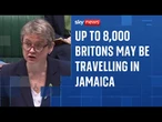 Up to 8,000 British travellers in Jamaica, foreign secretary says | Hurricane Melissa