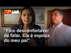 Flávio Bolsonaro diz sentir 'desconforto' ao falar de Michelle em meio à crise