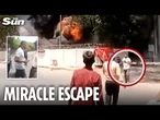 New vid shows miracle Brit Air India survivor WALK AWAY from flaming wreck - while on the PHONE