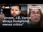 Eleição nos EUA: J.D. Vance é vice que vai ficar sob as asas do Trump, analisa professora