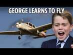 Prince George learning to FLY aged 11 as future King takes first flight during summer