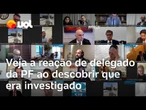 Veja a reação de Caio Pellim, delegado da PF, ao descobrir que era investigado