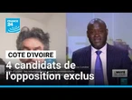 Côte d'Ivoire : quatre candidats de l'opposition exclus avant la présidentielle • FRANCE 24