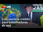 Lula anuncia crédito para trabalhadores de app comprarem novas motos a partir de julho