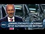 DEUTSCHE WIRTSCHAFT: EVP-Präsident Manfred Weber will Regelungen für Autobranche lockern