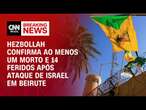 Hezbollah confirma ao menos um morto e 14 feridos após ataque de Israel em Beirute | LIVE CNN