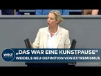 ALICE WEIDEL: "Ein Extremist ist ...!" AfD Chefin kreiert Neuinterpretation von Extremismus