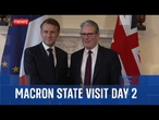 Tapestries and small boats: Day two of Emmanuel Macron's UK state visit