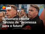 Bolsonaro sobre 2026: 'Com todo respeito ao Tarcísio, mas tenho uma experiência, que não é fácil'