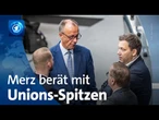Treffen im Kanzleramt: Merz berät mit der Union über den weiteren Kurs
