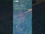 Aerial footage shows bus crash scene