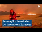 El viento complica la extinción del incendio de Zaragoza: "¡Preparad las mangueras que está aquí!"