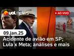 Venezuela: opositora de Maduro é liberada após detenção; avião cai em Ubatuba e + ao vivo | UOL News