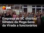 Mega-Sena da Virada: empresa distribui bilhetes de loteria para funcionários em SC e vídeo viraliza