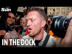 Tommy Robinson appears in court and pleads NOT guilty to harassing two journalists