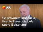 Bolsonaro precisa provar que não tentou dar um golpe e matar o presidente, diz Lula sobre denúncia