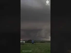 Large tornado seen swirling over Kansas
