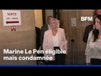 Procès en appel du RN: Marine Le Pen éligible mais condamnée à un an ferme sous bracelet