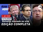 Reinaldo ao vivo: Motta fala em urgência do PL Antifacção; Tarcísio x Lula; eleições no Chile e+