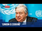UN chief delivers remarks on climate change and energy