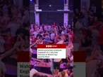 England fans celebrate 2-1 World Cup win over Norway. #BBCNews