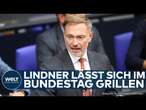 BUNDESTAG: Zerbricht die Ampel am Haushaltszoff? Christan Lindner stellt sich den Abgeordneten