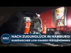 ZUGUNGLÜCK IN HAMBURG: Aufräumarbeiten halten an! Weitere Details zum festgenommenen LKW-Fahrer!