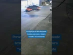 Perseguição em Belo Horizonte termina com carro e viatura “voando” em cruzamento
