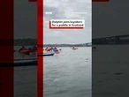 Dolphin joins kayakers for a paddle in Scotland. #Scotland #BBCNews