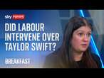 Taylor Swift: Did Labour intervene to provide blue-light escort for star?