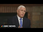Exclusive Interview: Mike Pence says he privately warned Trump against tariffs in his first term