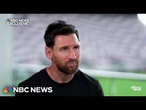 Lionel Messi sat down in a rare and exclusive interview with NBC Nightly News’ Tom Llamas