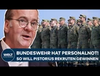 BUNDESWEHR: 80.000 Soldaten fehlen! Pistorius plant neues Wehrdienstmodell