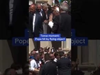 Tense moment as Pope Leo XIV hit by flying object