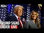 LIVE: U.S. President Donald Trump is joined by first lady Melania for an executive order signing