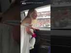 Trump's granddaughter joins him for NASCAR lap