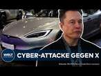 CYBERATTACKE AUF X: Elon Musk spricht von gezieltem Angriff – Tesla-Aktie stürzt massiv ab!