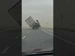 Truck flips on highway