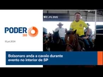 Bolsonaro anda a cavalo durante evento no interior de SP