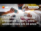 Casos de ansiedade e depressão entre adolescentes crescem 3.000% em 10 anos no Brasil, diz pediatra