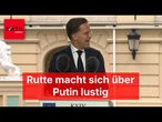 Nato-Generalsekretär Rutte macht sich bei Pressekonferenz mit Selenskyj über Putin lustig
