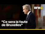 Droits de douane: Bernard Arnault charge l'Europe et souhaite une "zone de libre-échange"