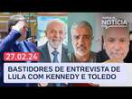 Kennedy e Toledo ao vivo: Bastidores de entrevista de Lula, mortes da PM sob Tarcísio e+| Análise