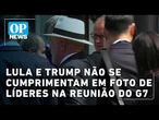 Lula e Trump não se cumprimentam em foto de líderes na reunião do G7; veja vídeo