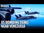 Trump launches BOMBER ATTACK demo near Venezuela with F35 and B52s jets