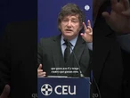 Milei arranca los aplausos del público al hacer referencia a las joyas de Zapatero #shorts #milei