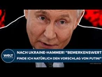 UKRAINE-KRIEG: Reaktion auf Kiew-Idee! "Bemerkenswert finde ich natürlich den Vorschlag von Putin!"