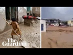 Huge torrents of muddy water swamp northern Afghanistan